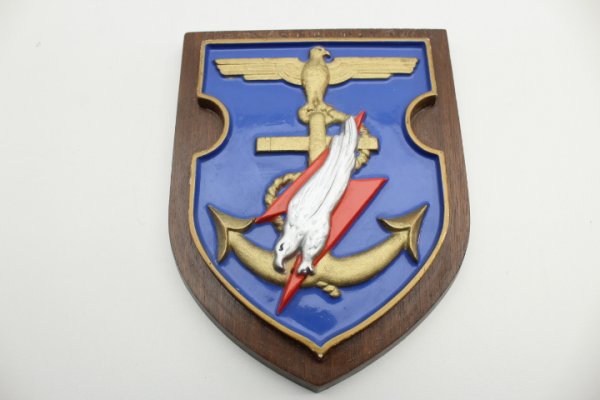 Kriegsmarine Schiffswappen - Wappen NJL Nachtjagdleitschiff Togo, nachträglich gefertigtes Bordwappen