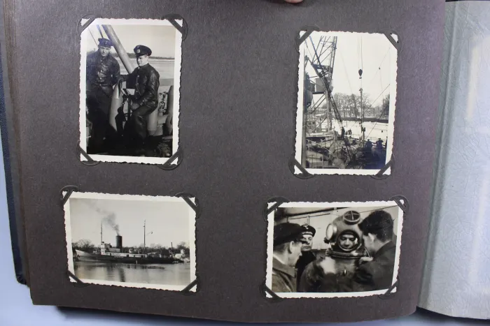 Erinnerungen meine Dienstzeit Kriegsmarine Fotoalben, Eismeer Ansichten, Glockentaucher u. U-Boote 190 Fotos