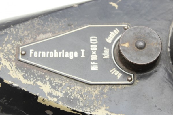 WW2 Wehrmacht Fernrohrlage RIF 10 X 60mm (T) zum Beobachten der V2 Flugbahn, Askania 10x60 Kinotheodolit-Fernrohr