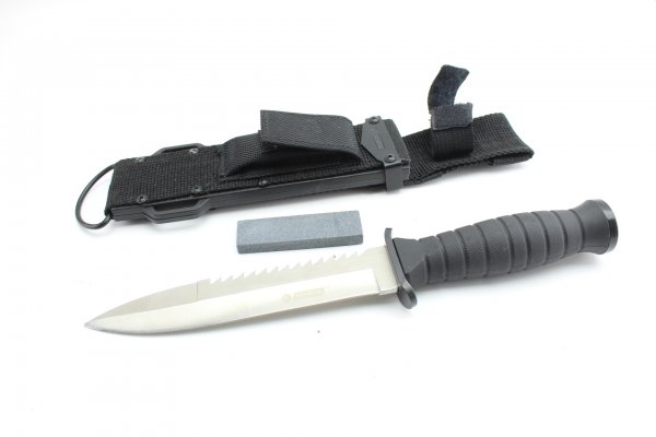 Taktisches Messer BLACK OPS Tanto Survival Messer mit Messerschärfer