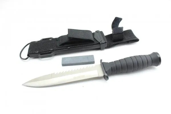 Tactical knife BLACK OPS Tanto survival knife with knife sharpener - elite military knife