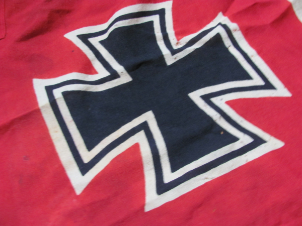 Large Imperial War Flag of the German Navy, 150 cm x 250 cm, with manufacturer's mark