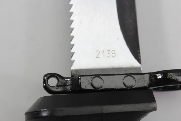 Combat knife 87, survival knife KM 87 of the National People's Army with complete survival capsule in the handle, original