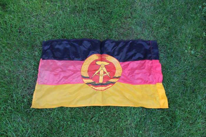 3 original, contemporary flags of the GDR National People's Army (NVA)