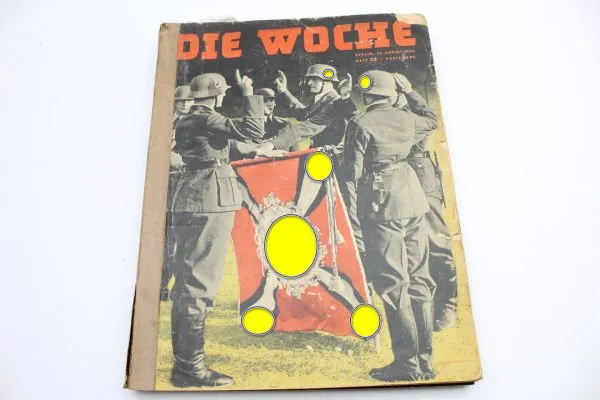 ww2 Wehrmacht Zeitung die Woche, 9 x Ausgaben als Buch gebunden