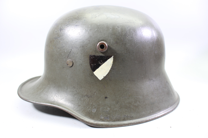 Original M18 Reichswehr Steel Helmet TJ66 C. Thiel & Söhne – Hpt. Walter – with 2 Kurt-Walter markings