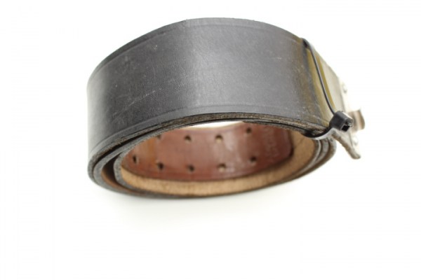 Ww2 German Wehrmacht / Heer - leather belt / leather belt, leather belt w. Manufacturer