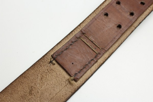 Ww2 German Wehrmacht / Heer - leather belt / leather belt, leather belt w. Manufacturer
