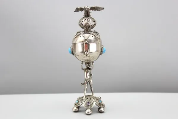 Russisches Silber, Russische Besomin Büchse von 1894, Silber 84 Zolotniki Silbergehalt