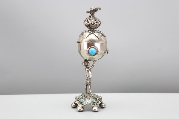Russisches Silber, Russische Besomin Büchse von 1894, Silber 84 Zolotniki Silbergehalt