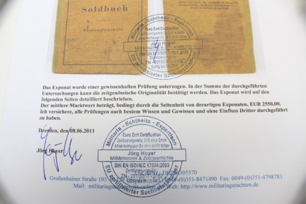 SS Ausweis eines KZ-Wachmann aus dem KZ Mauthausen