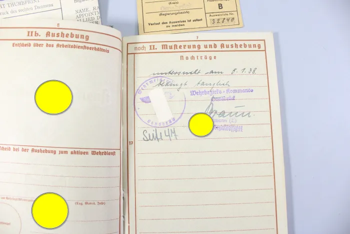 Originaler Nachlass des Soldaten Theodor Wellmann aus dem 1. & 2. Weltkrieg, Tapferkeitsmedaille als Musketier bei Liuilly Marne 02.09.1918 mit Gravur, Urkunde, Wehrpass
