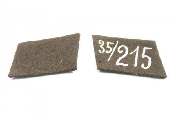 SA collar patch pair, Sturm 35, standard 215 Flensburg