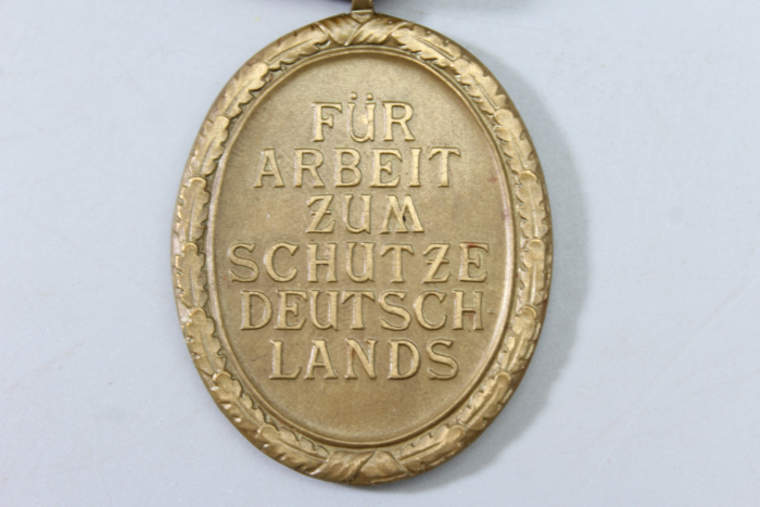 German West Wall Honour Award (Westwall Medal) on ribbon