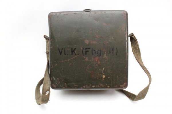 Ww2 Feind hört mit! Wehrmacht Transportkasten VL. K. (Fbg. bf) mit Kabeltrommel für das Fernbesprechgerät bf