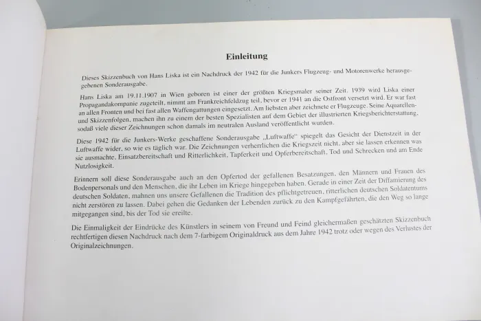 Kriegs-Skizzenbuch „Luftwaffe“ – Hans Liska – Nachdruck der Ausgabe von 1942