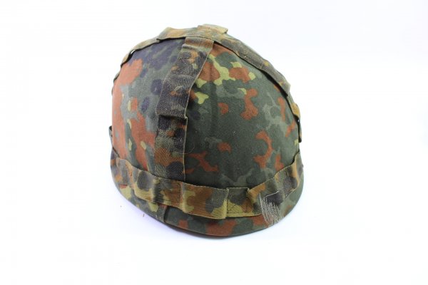 BW combat helmet with camouflage cover Flecktarn helme