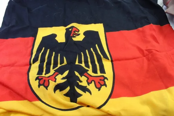 Original German service flag from the Sonner flag factory from 1968