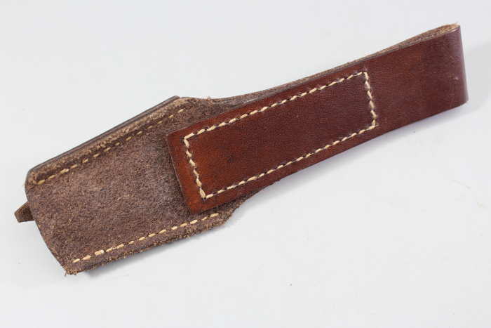 Koppelschuh / Seitengewehrtasche für ein Bajonett, Leder alle Nähte geschlossen