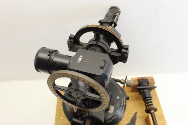 Wehrmacht balloon theodolite with accompanying book, papers and transport box