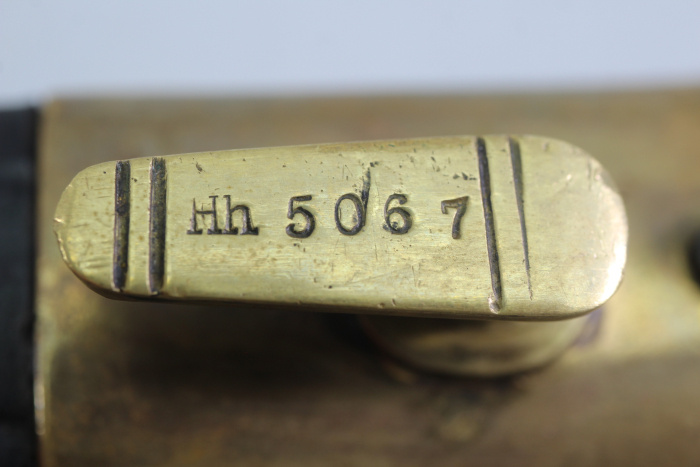 Brazil, Model 1908 bayonet for Mauser rifles with leather scabbard; manufacturer: Simson & Co., Suhl.