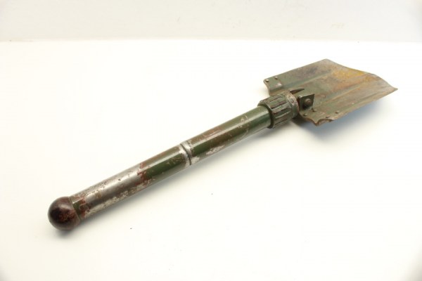 Folding spade, metal handle