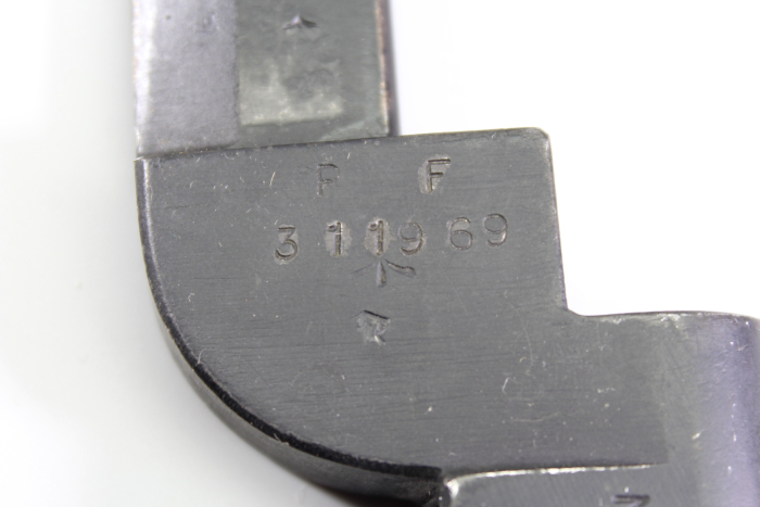 England 1949 Bayonet No. 9 MK I / For the Lee-Enfield No. 4 Rifle and Sten MK 5 SMG.