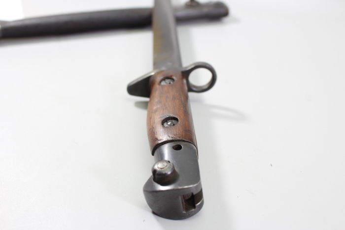 WW2 British/Indian R.F.I. Mk II SMLE Bayonett mit Lederscheide
