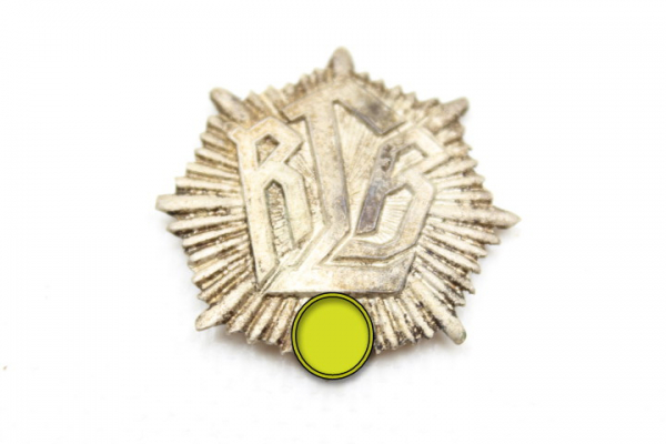 RLB cap badge without enamel, silver-plated