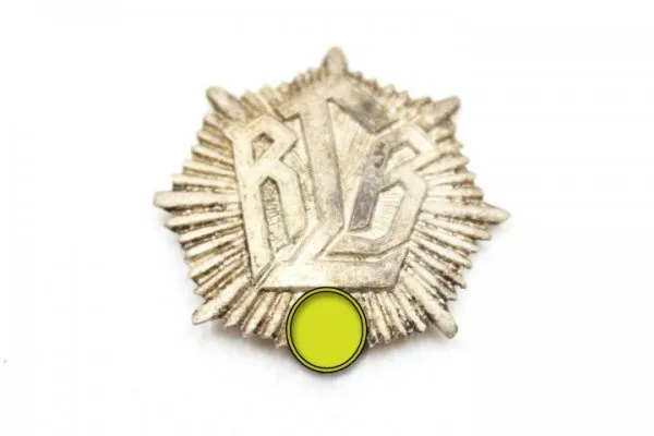 RLB cap badge without enamel, silver-plated