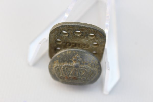 1. Weltkrieg Feldgrauer Schossknopf