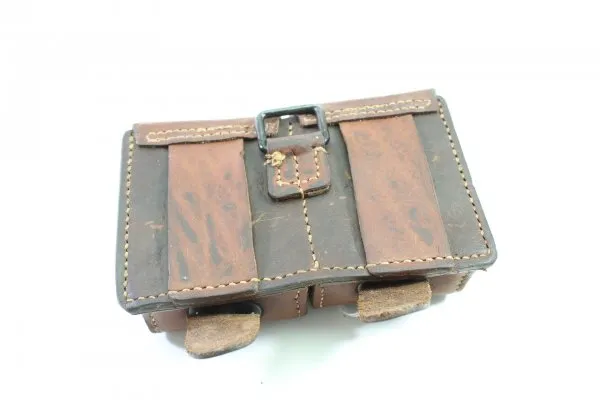 Brown cartridge pouch, probably for a Mannlicher carbine