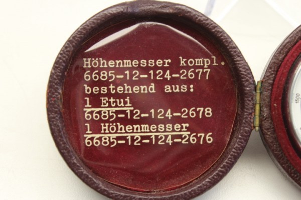 Bundeswehr Höhenmesser, Altimeter Luft COMPENS N° 13224 bis 5 000 m