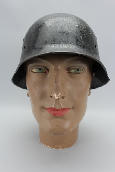 Old German fire brigade helmet, steel helmet fire brigade