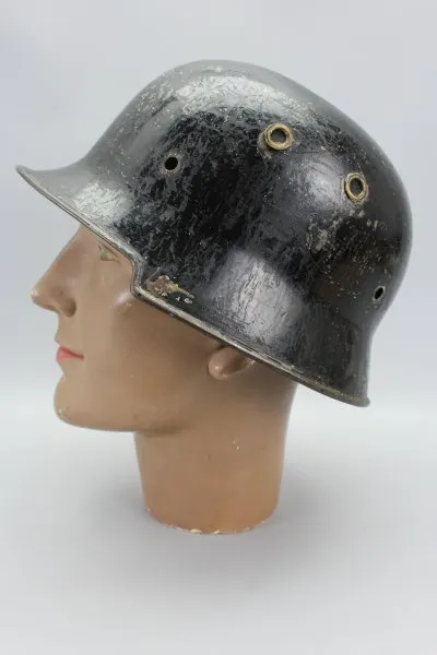 Old German fire brigade helmet, steel helmet fire brigade