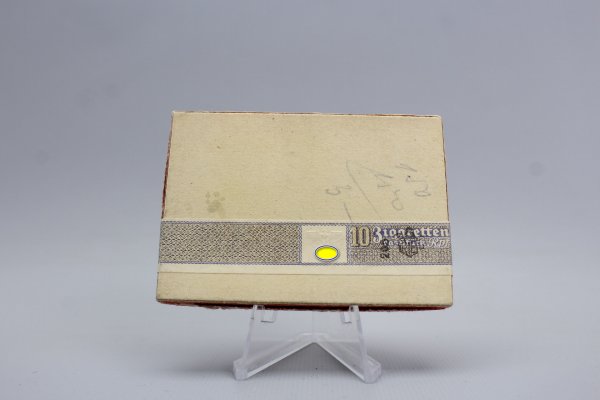 Cigarette box cardboard brand Halbe-Fünf, unopened with swastika on banderole