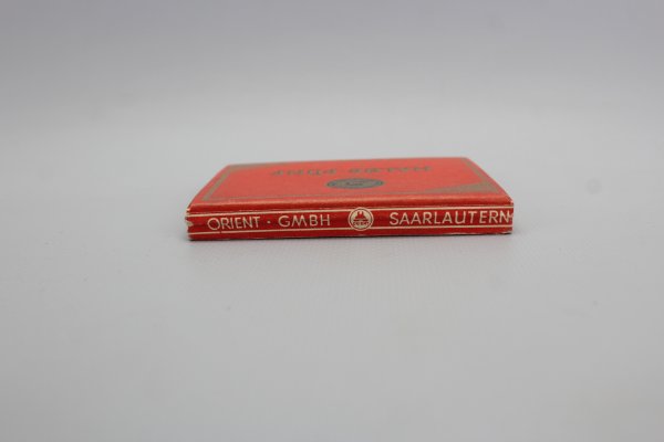 Cigarette box cardboard brand Halbe-Fünf, unopened with swastika on banderole