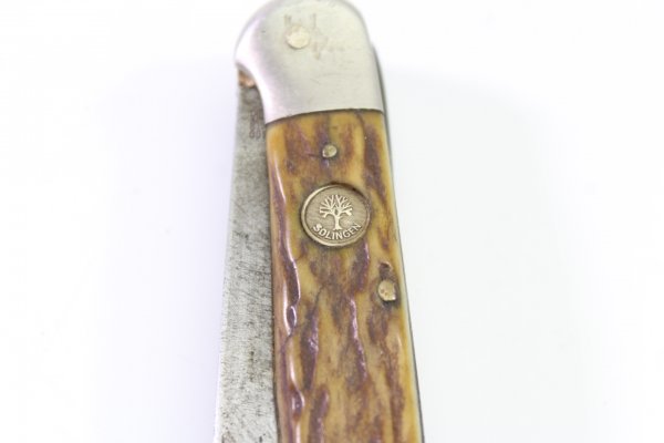 Solingen Böker hunting knife folding stag horn
