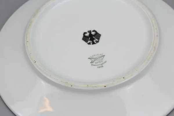 Early porcelain plate Reichswehr FELDA RHÖN Stadtlengsfeld 1936