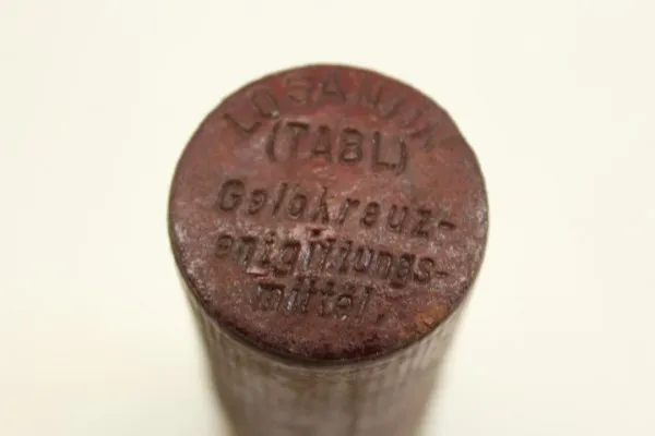 ww2 Wehrmacht Gelbkreuzentgiftungsmittel Verpackung Losantin Tabletten