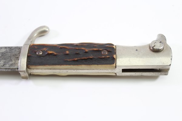 Wehrmacht Extra-Seitengewehr mit Hirschhorngriffschalen K98