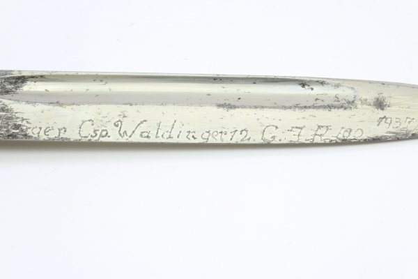 Wehrmacht Extra-Seitengewehr mit Hirschhorngriffschalen K98