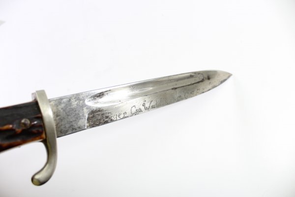 Wehrmacht Extra-Seitengewehr mit Hirschhorngriffschalen K98