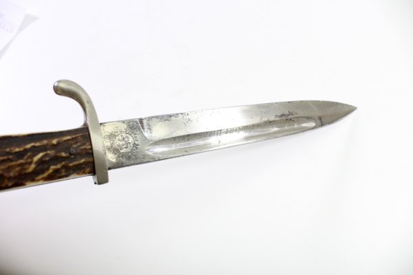 Wehrmacht Extra-Seitengewehr mit Hirschhorngriffschalen K98