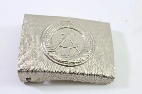 GDR - National People's Army belt buckle, nickel-plated iron