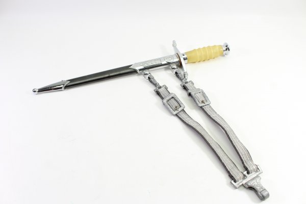 NVA Offiziersdolch der Landstreitkräfte, NVA DDR Dolch LA / LU mit Gehänge