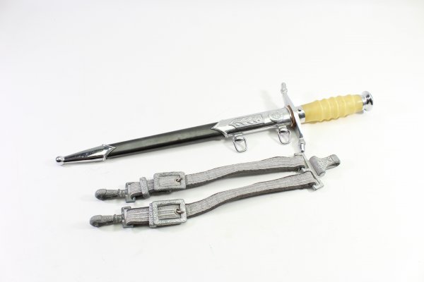 NVA Offiziersdolch der Landstreitkräfte, NVA DDR Dolch LA / LU mit Gehänge