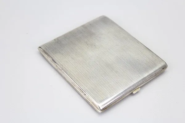 Cigarette case 1915 for the battalion commander, 900 silver, crescent / imperial crown