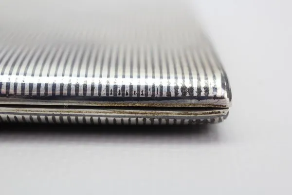 Cigarette case 1915 for the battalion commander, 900 silver, crescent / imperial crown