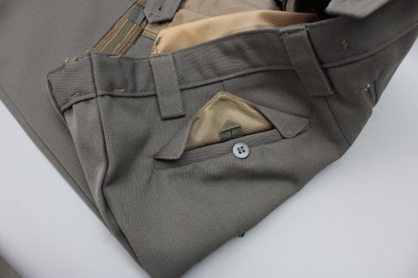 Early NVA / GDR uniform jacket guard regiment "Feliks Dzierzynski" Stasi officer students in the 3rd year of study including trousers